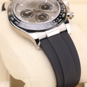 Luxury wristwatch with ghosted dial close-up