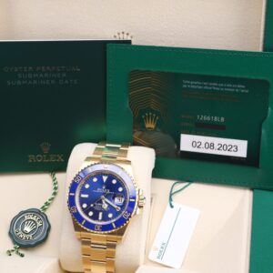 Luxury blue dial sports watch