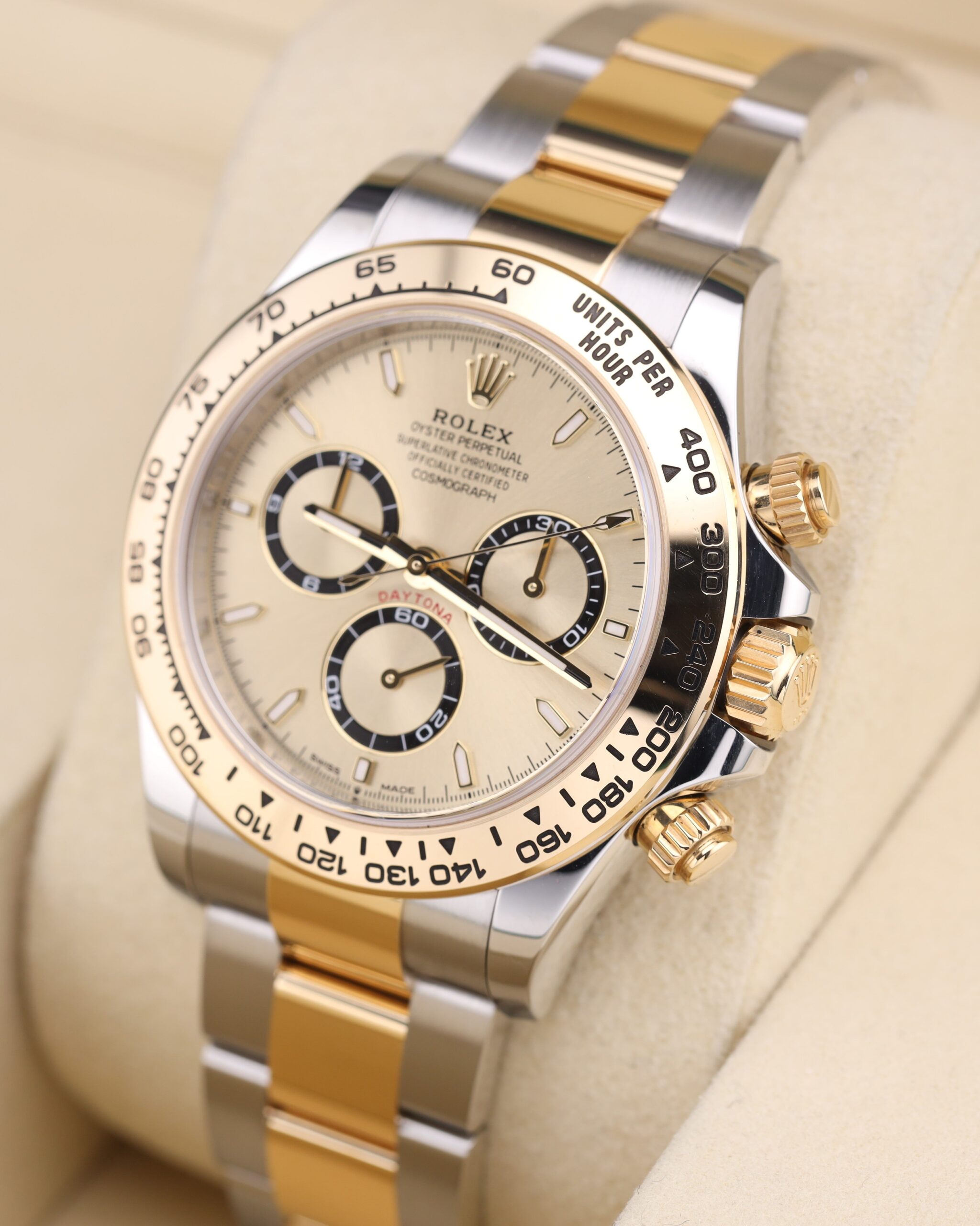 Retro automatic watch with original patina dial