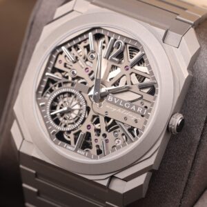 Vintage mechanical wristwatch on leather strap