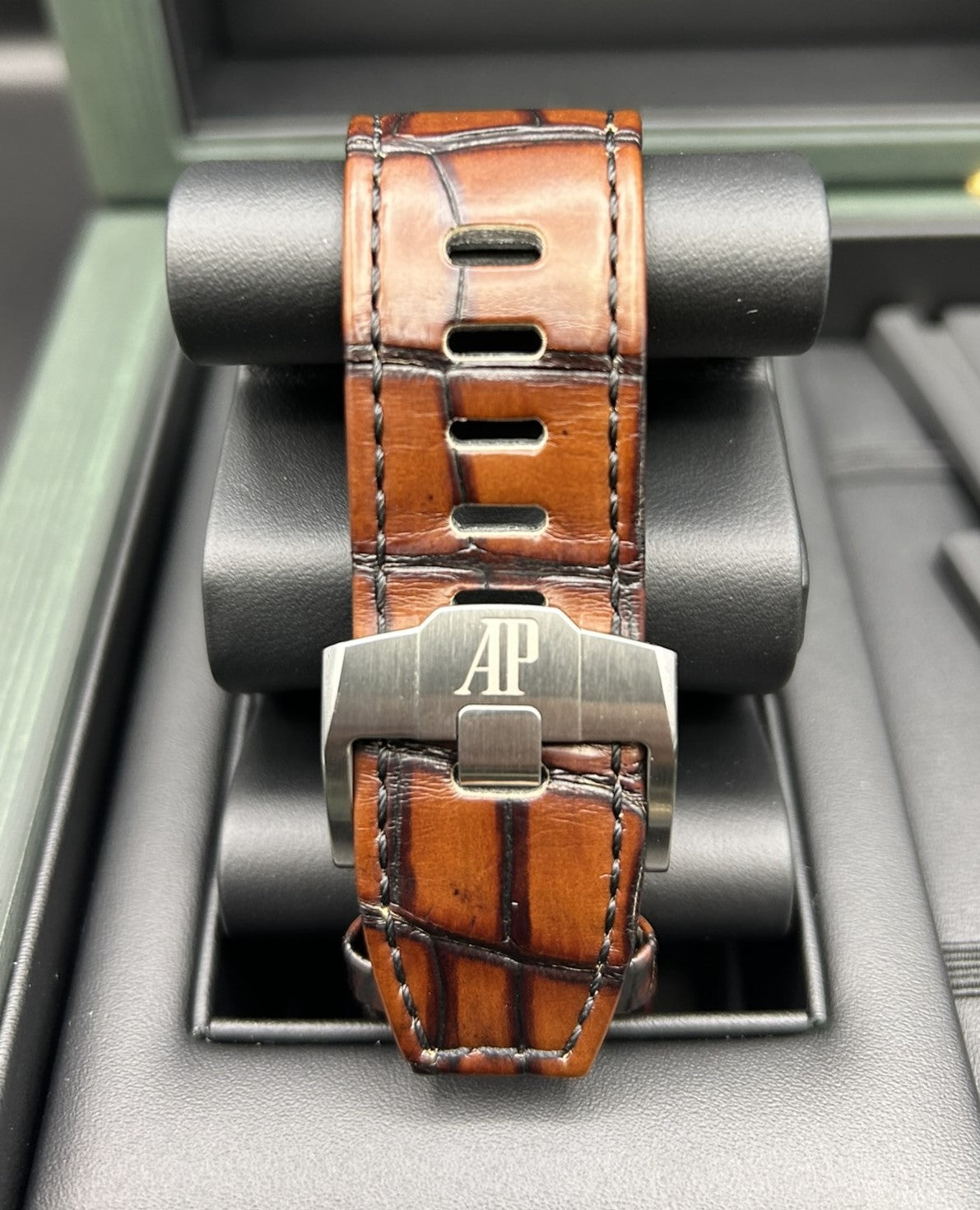 Chronograph watch dial with textured pattern