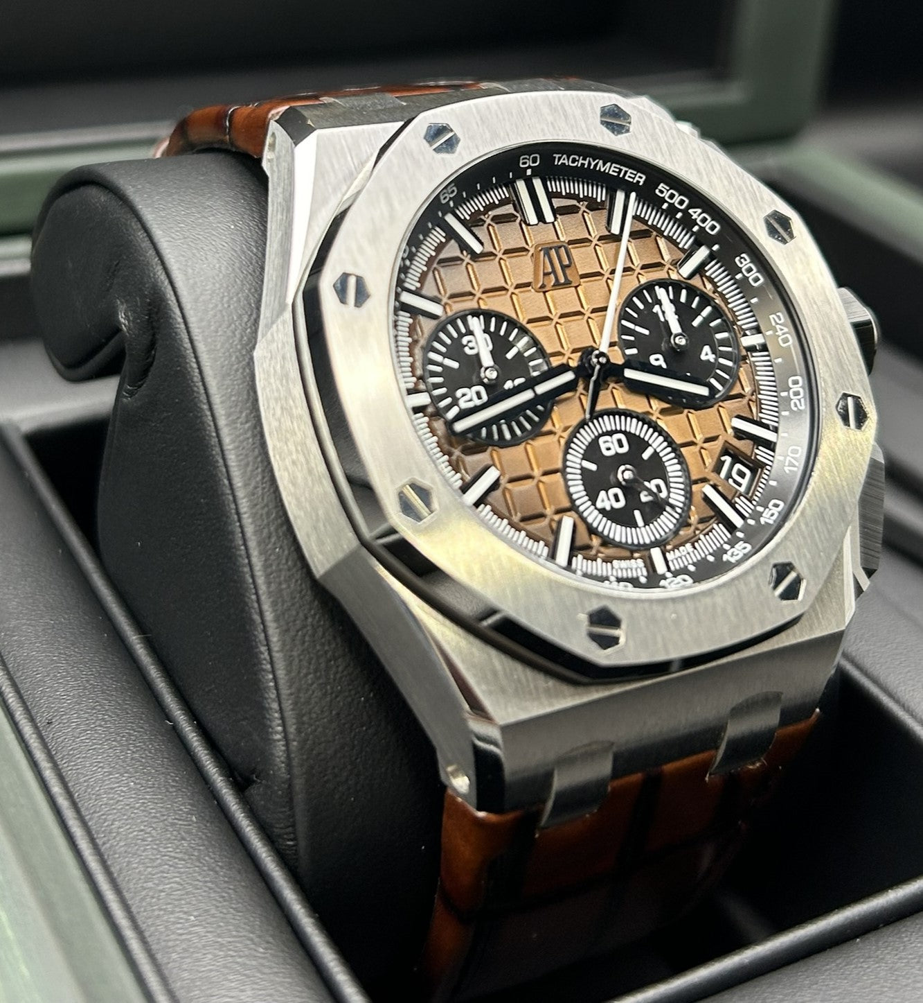 Vintage automatic watch showing original movement