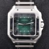 Luxury green dial Cartier Santos watch