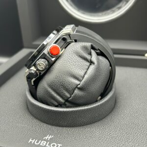 Side profile of retrograde chronograph watch