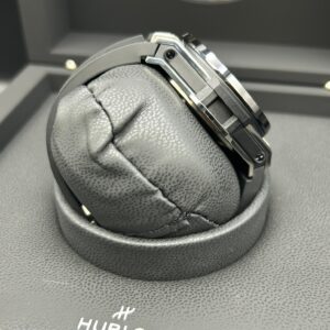 Close-up of retrograde chronograph watch dial