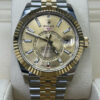 Champagne dial luxury wristwatch with Jubilee bracelet