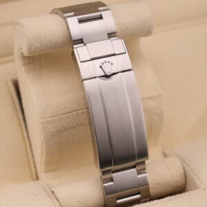 Vintage mechanical wristwatch on display