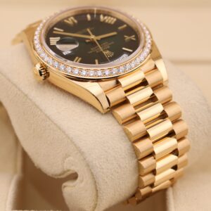 Vintage mechanical wristwatch on leather strap