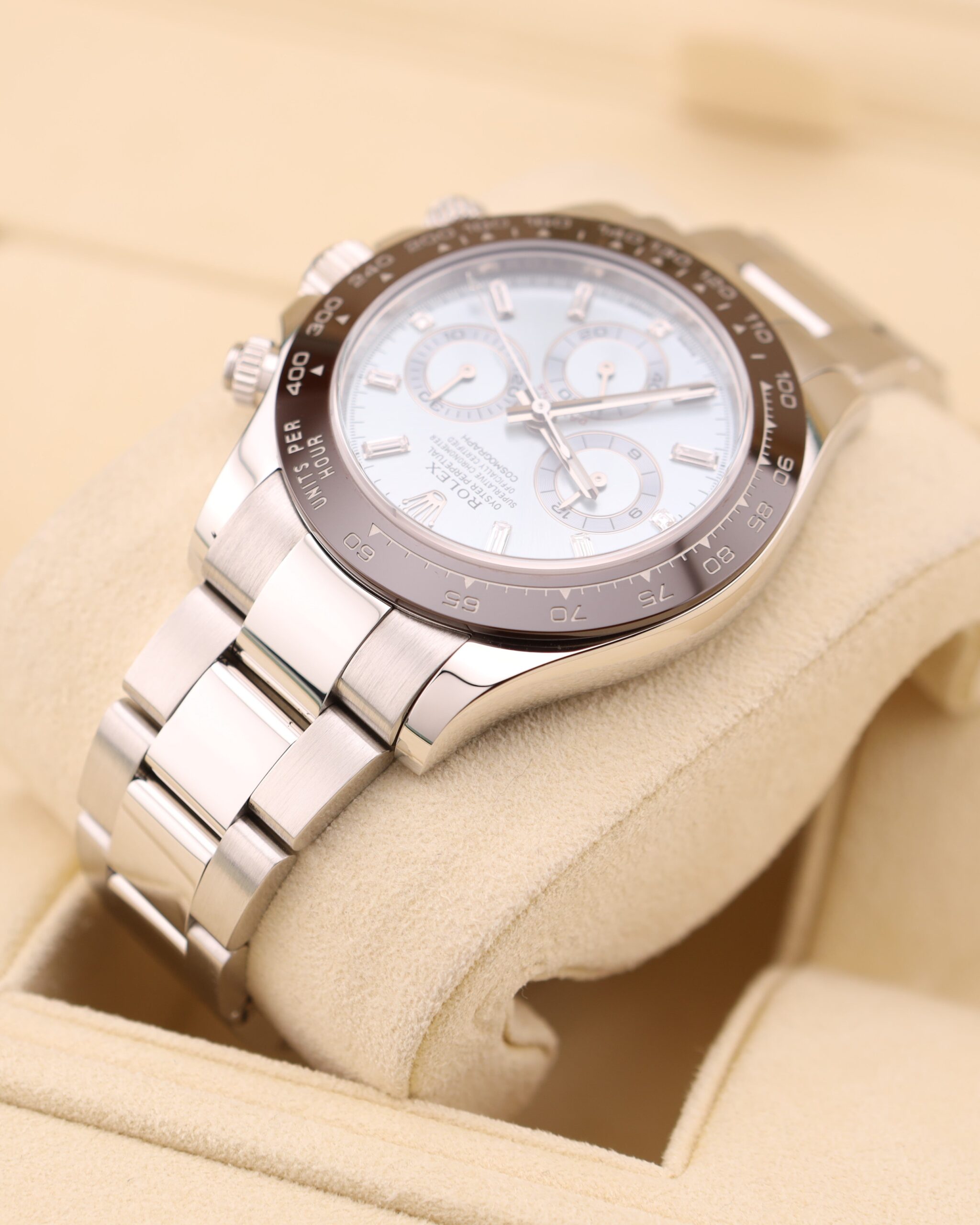 Retro chronograph watch with original lume