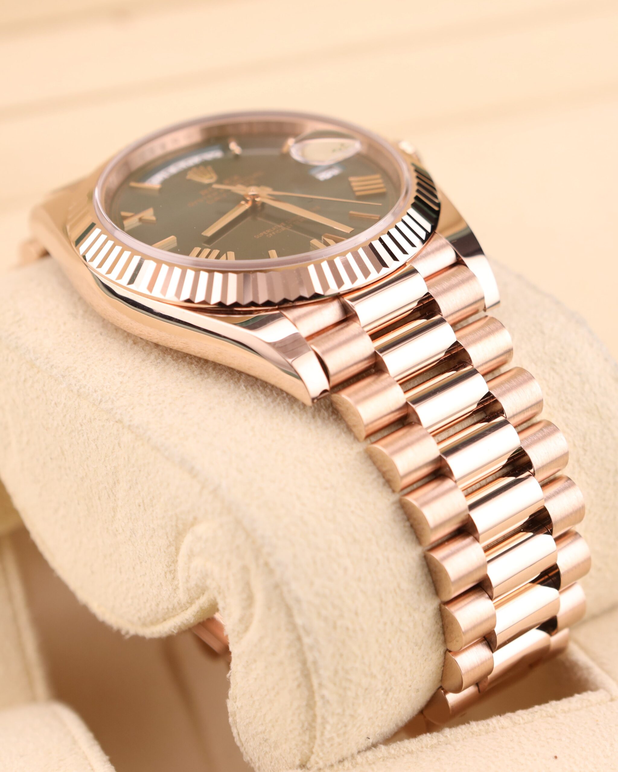 Retro chronograph watch with original lume
