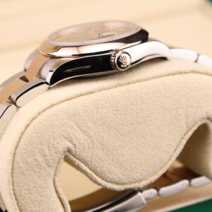 Retro chronograph watch with patina dial