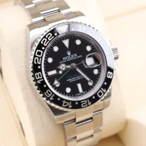 Discontinued steel sports wristwatch close-up