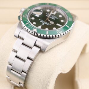 Discontinued steel sports wristwatch close-up