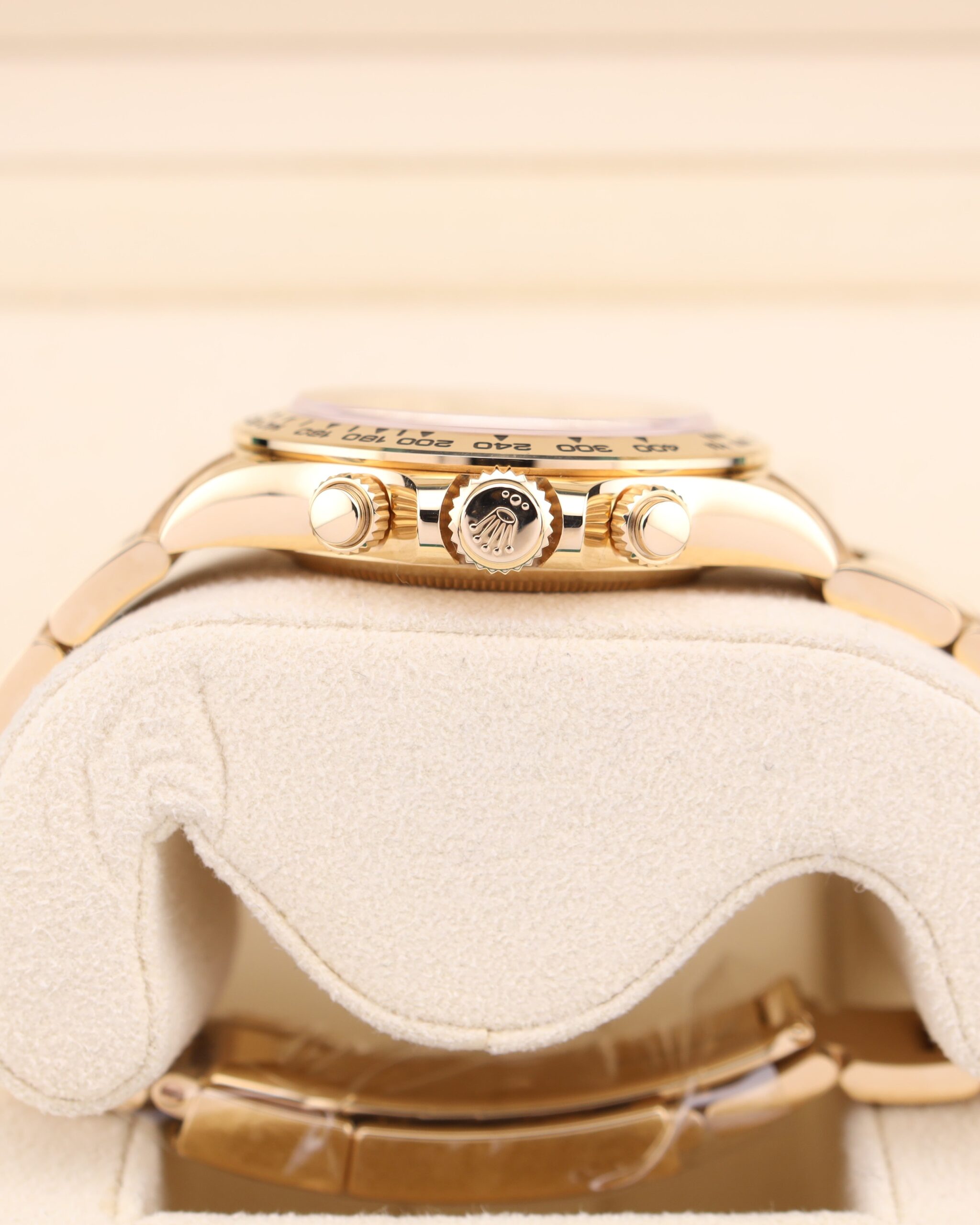 Vintage mechanical wristwatch close-up