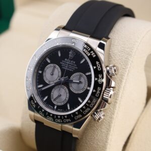 Retro chronograph watch with patina dial