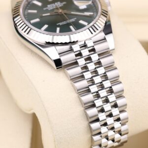 Vintage mechanical wristwatch with black dial