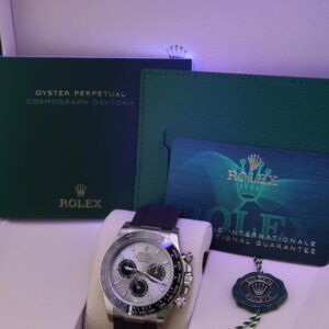 Mid-size vintage dress watch on display