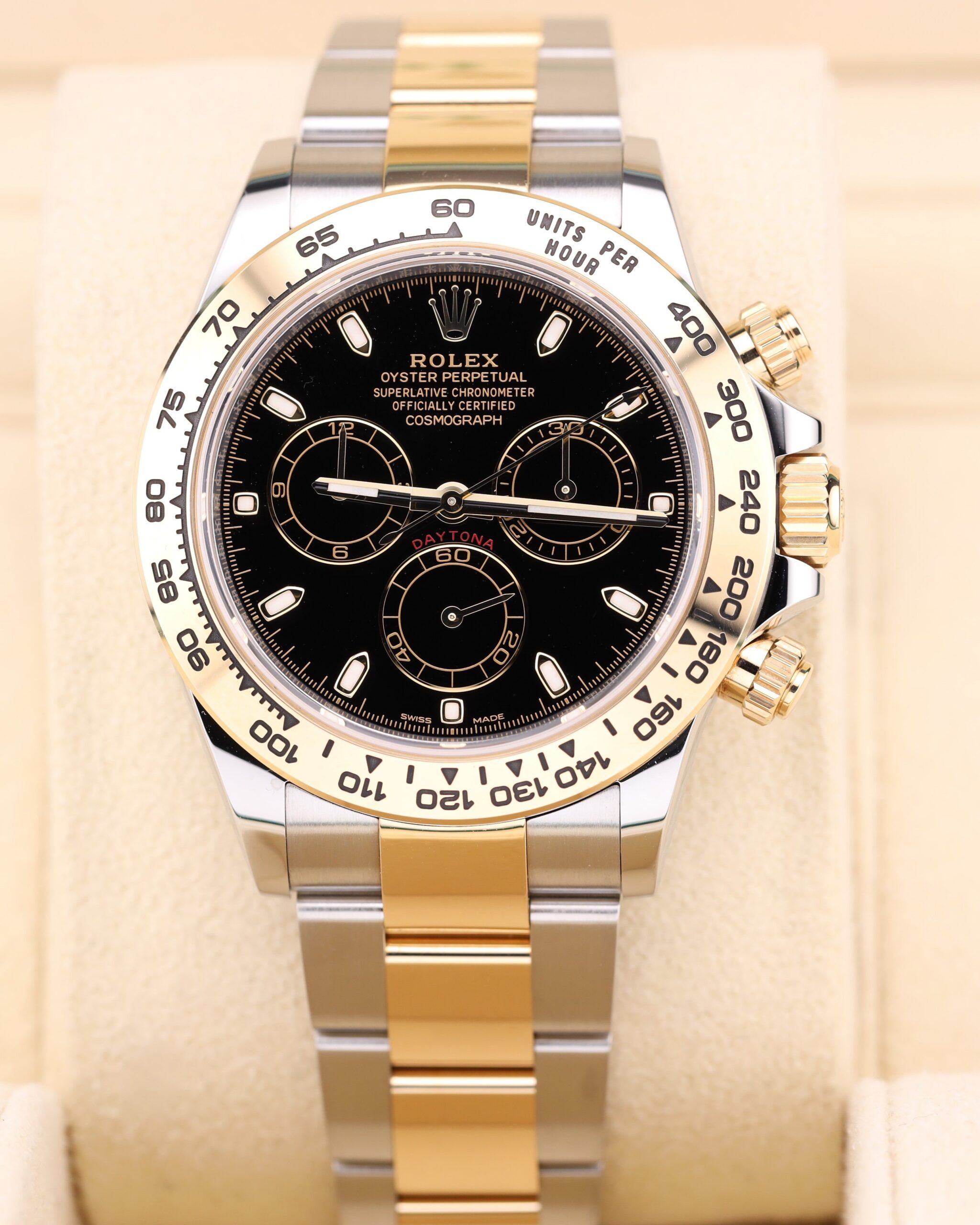 Classic vintage wristwatch on leather strap