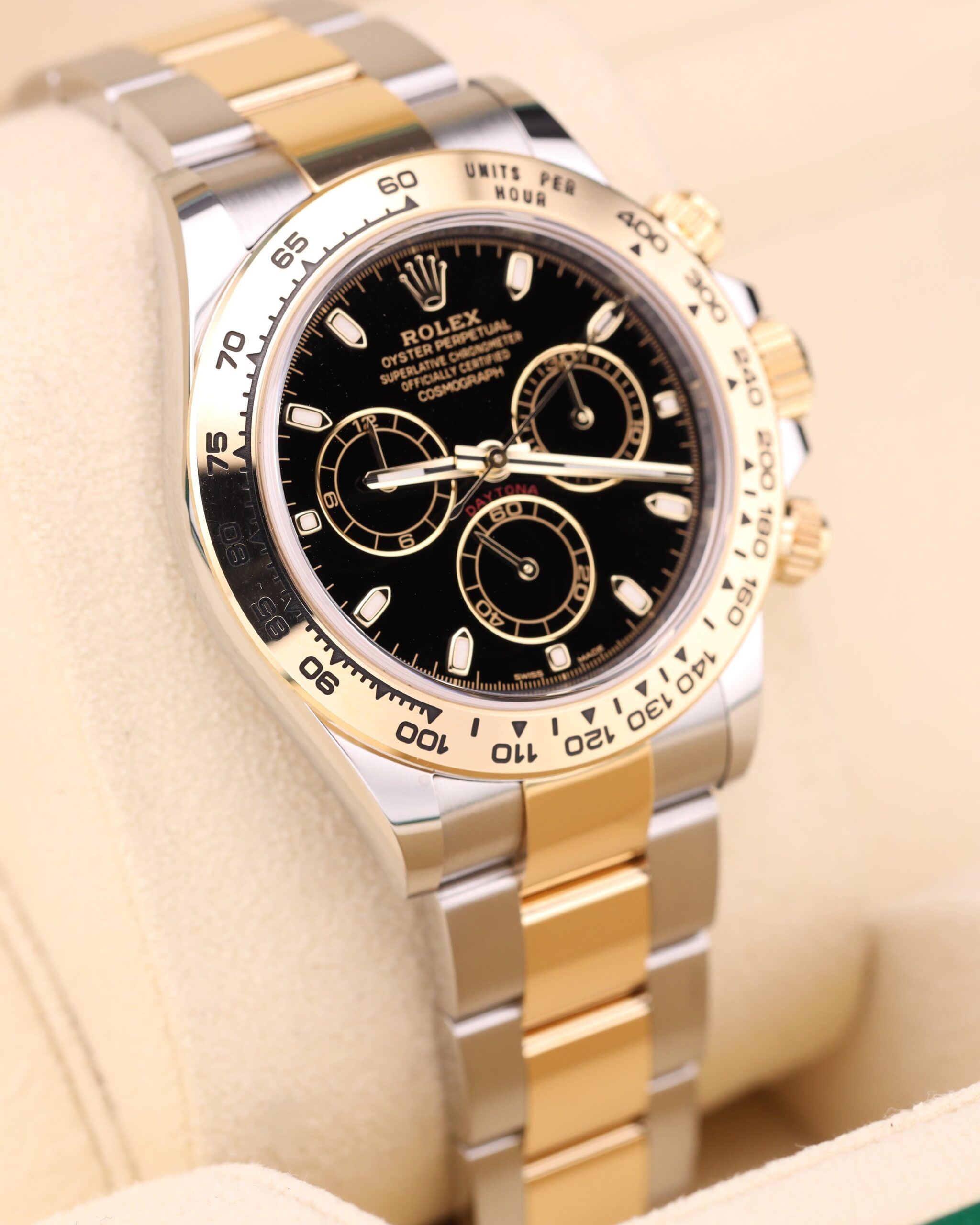 Vintage chronograph watch with original lume