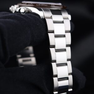 Retro chronograph watch with luminous hands