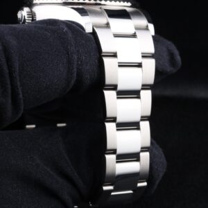 Vintage mechanical wristwatch with black dial