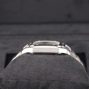 Discontinued steel sports wristwatch close-up