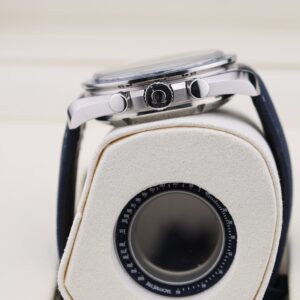 Discontinued steel sports wristwatch close-up