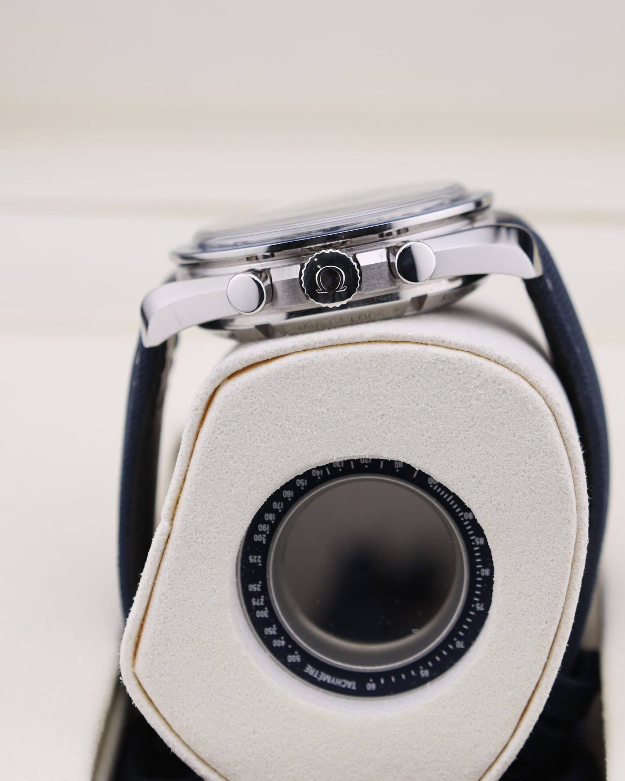 Discontinued steel sports wristwatch close-up