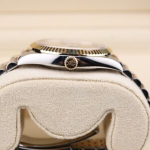 Retro chronograph watch with patina dial