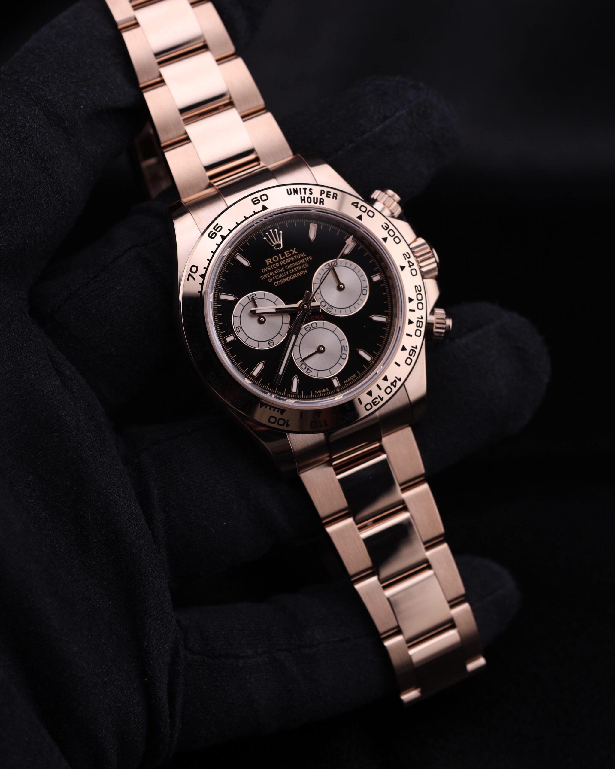 Vintage automatic wristwatch close-up