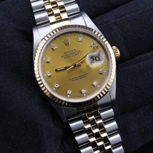 Neo-vintage luxury wristwatch close-up
