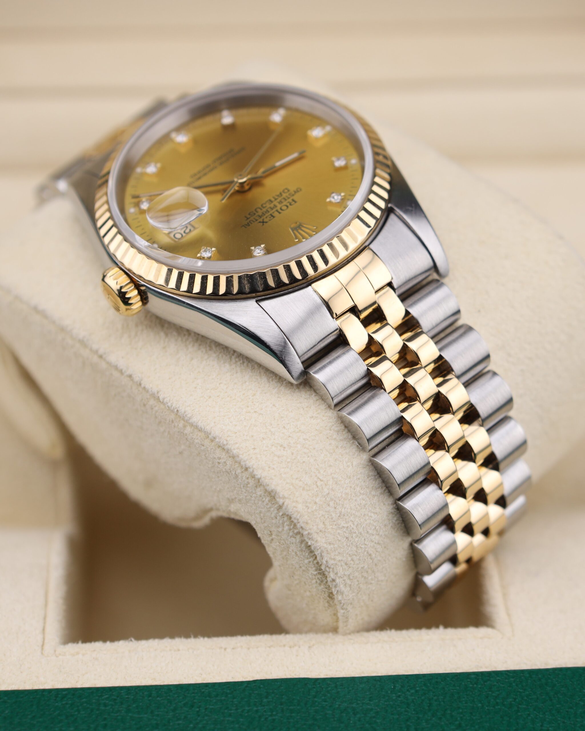 Retro chronograph watch with original lume