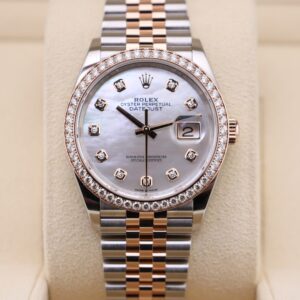 Side view of discontinued mechanical wristwatch