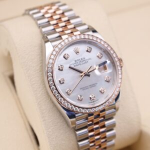 Close-up of vintage automatic watch dial