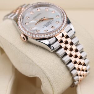 Vintage watch bracelet and case close-up