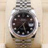 Luxury wristwatch with black diamond dial