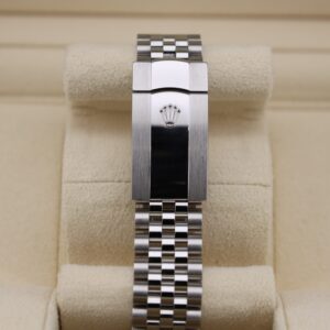 Black diamond dial wristwatch with Jubilee bracelet