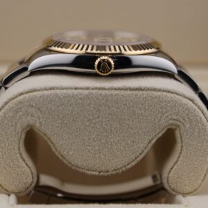Luxury watch bracelet and diamond dial detail
