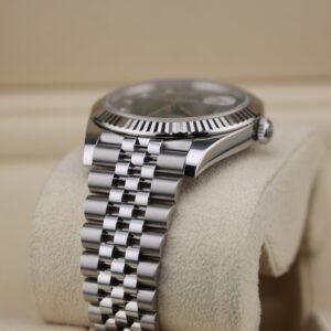 Close-up of diamond dial on luxury watch