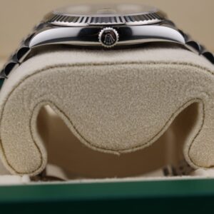 Luxury watch bracelet and case close-up