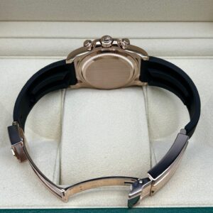 Black dial rose gold sports wristwatch