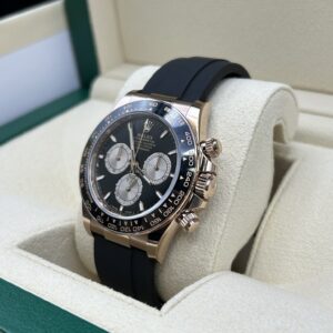 Mechanical chronograph with black dial