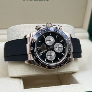 Luxury black dial chronograph watch