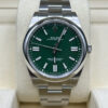 Green dial luxury wristwatch