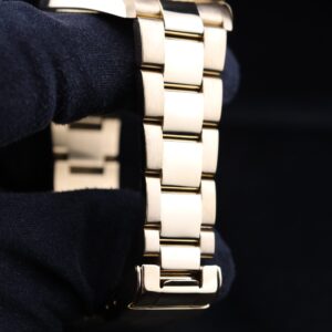 Side profile of vintage luxury diver wristwatch
