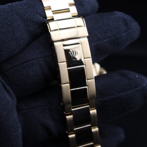 Luxury yellow gold diver watch with champagne dial