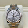 Luxury wristwatch with pink sundust dial