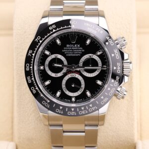Black dial chronograph wristwatch