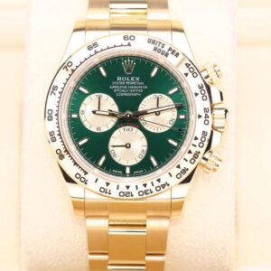 Green dial Rolex Daytona chronograph watch