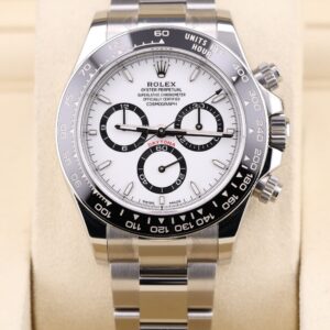 Rare retro chronograph watch with white dial